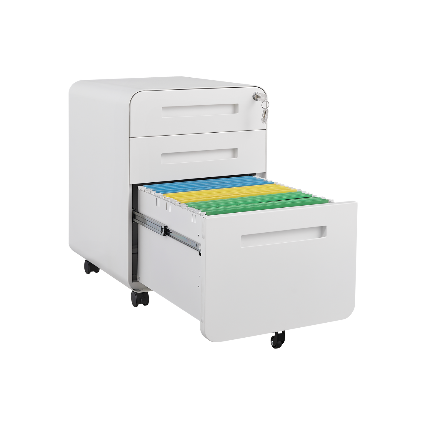 3 Drawer Mobile File Cabinet Under Desk Office, Storage