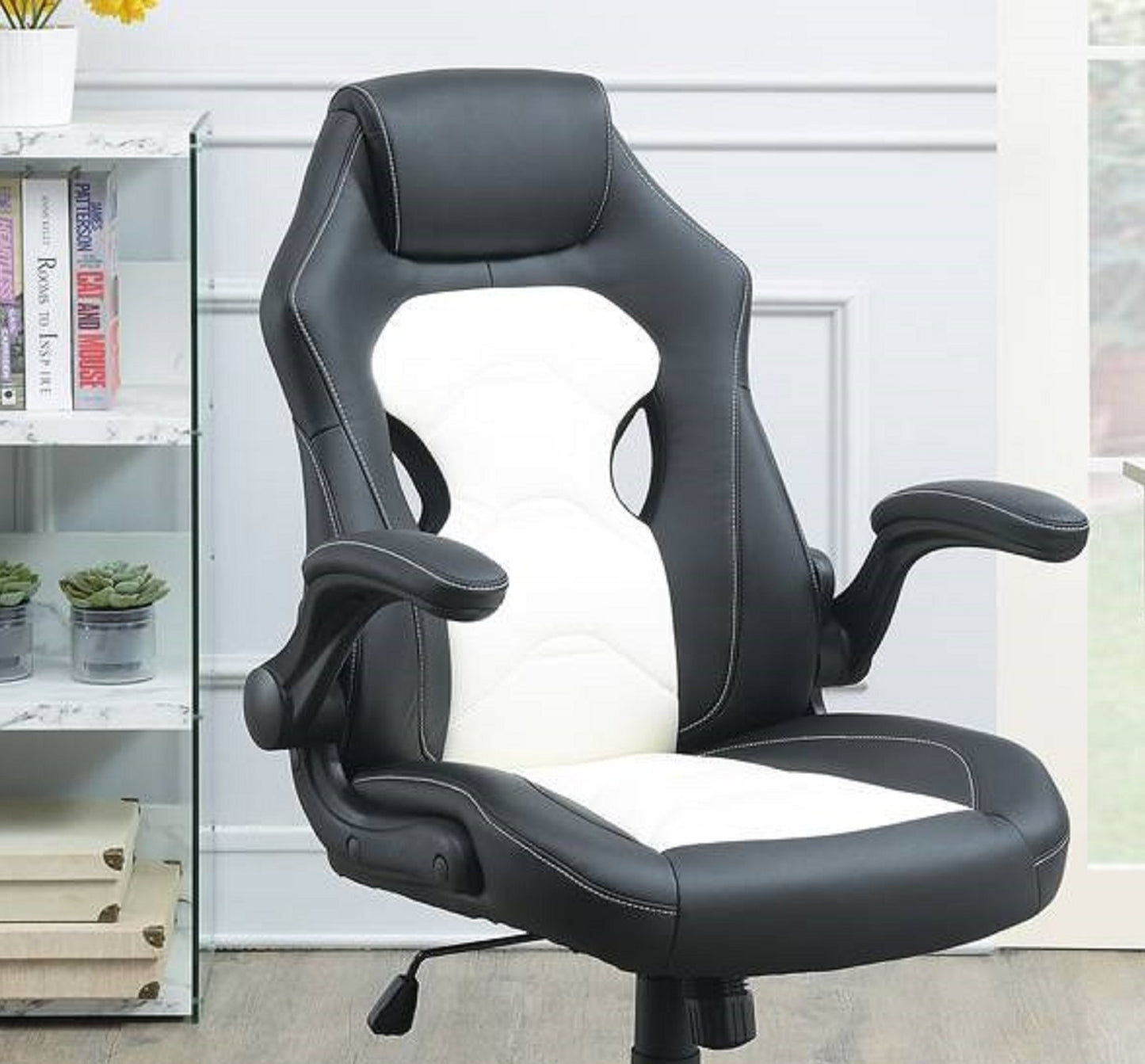 Relax Gaming Office Chair Work Black And White Color