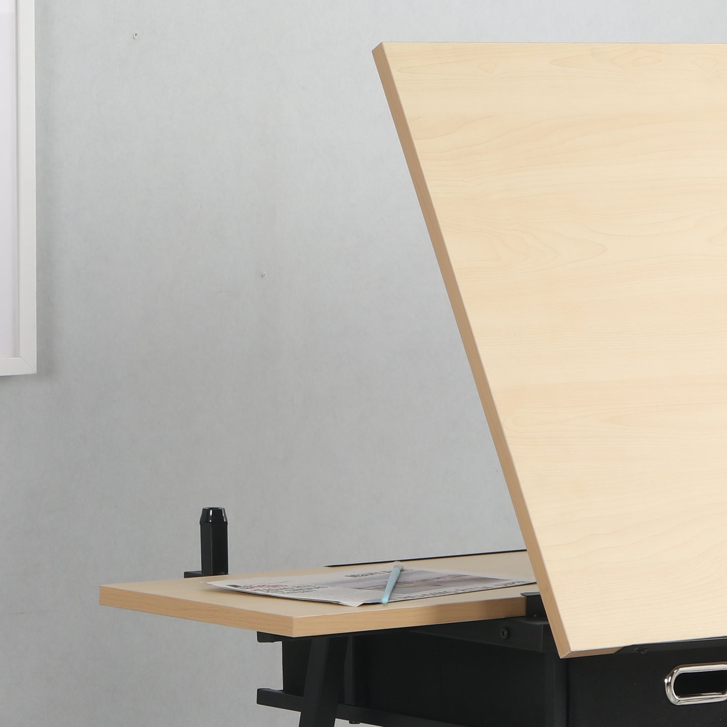 Adjustable drawing drafting table desk, 2 drawers for office