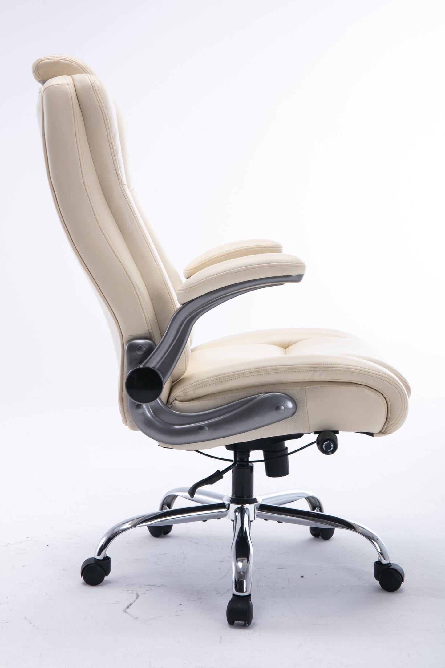Office Chair Lifting Headrest, Adjustable Built-in Lumbar Support, Flip Arms,