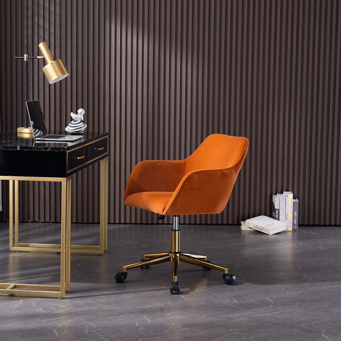 Home Office Chair Gold Metal Legs