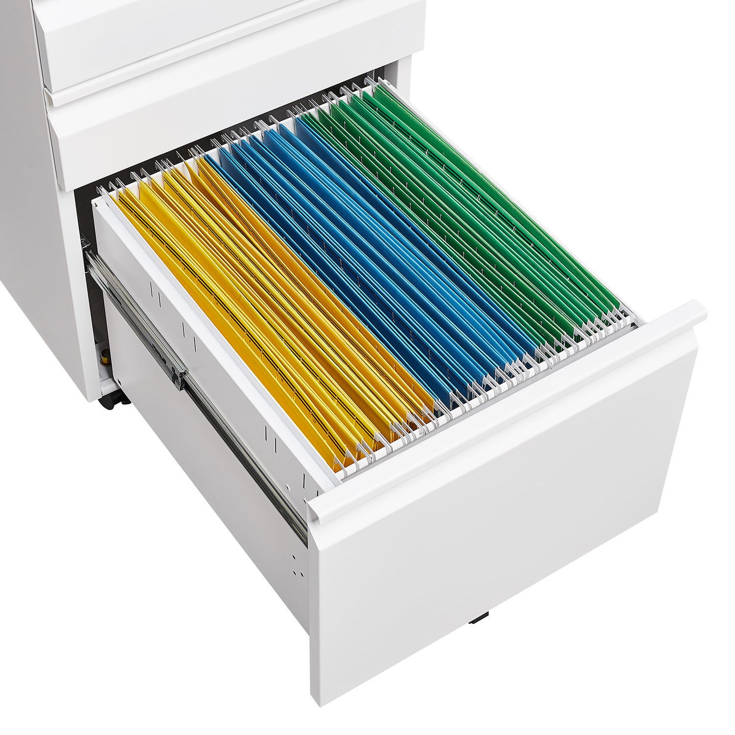 3-Drawer Mobile File Cabinet with Lock, Office Storage