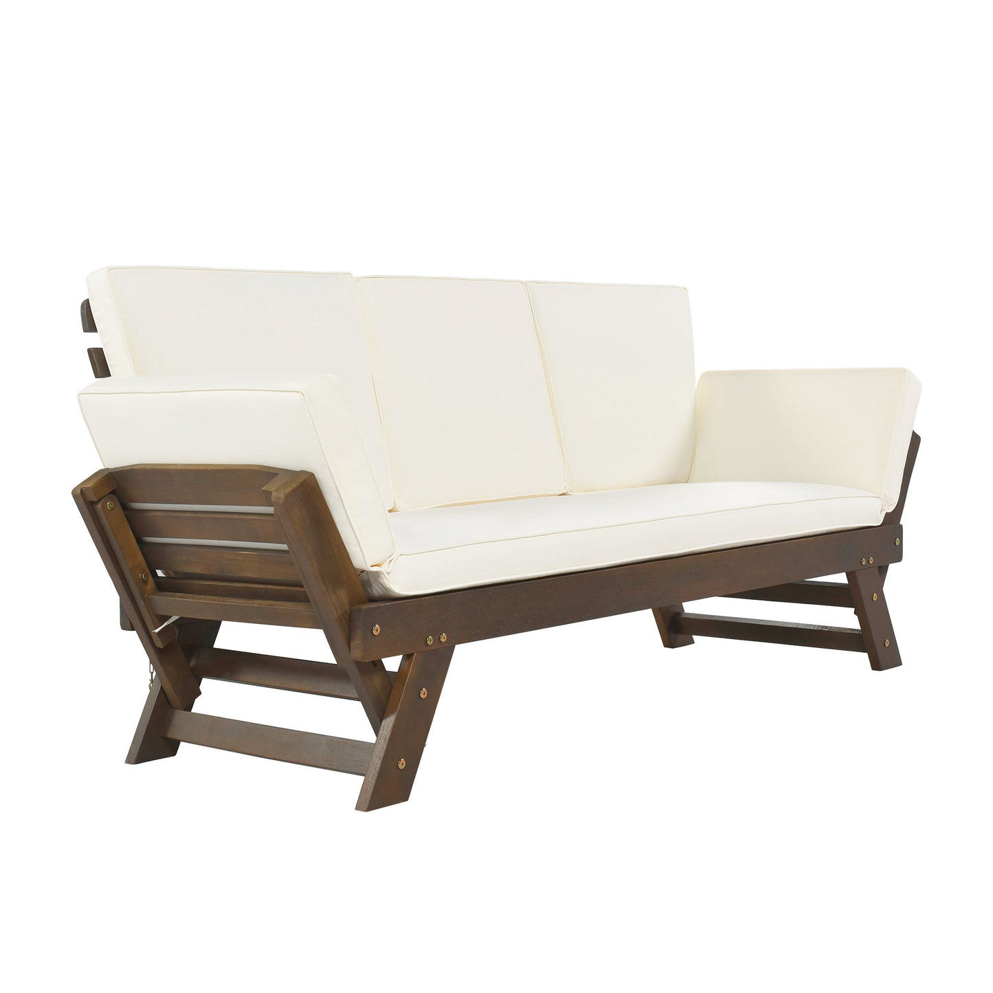 Outdoor Adjustable Patio, Daybed Sofa Chaise Lounge, Cushions