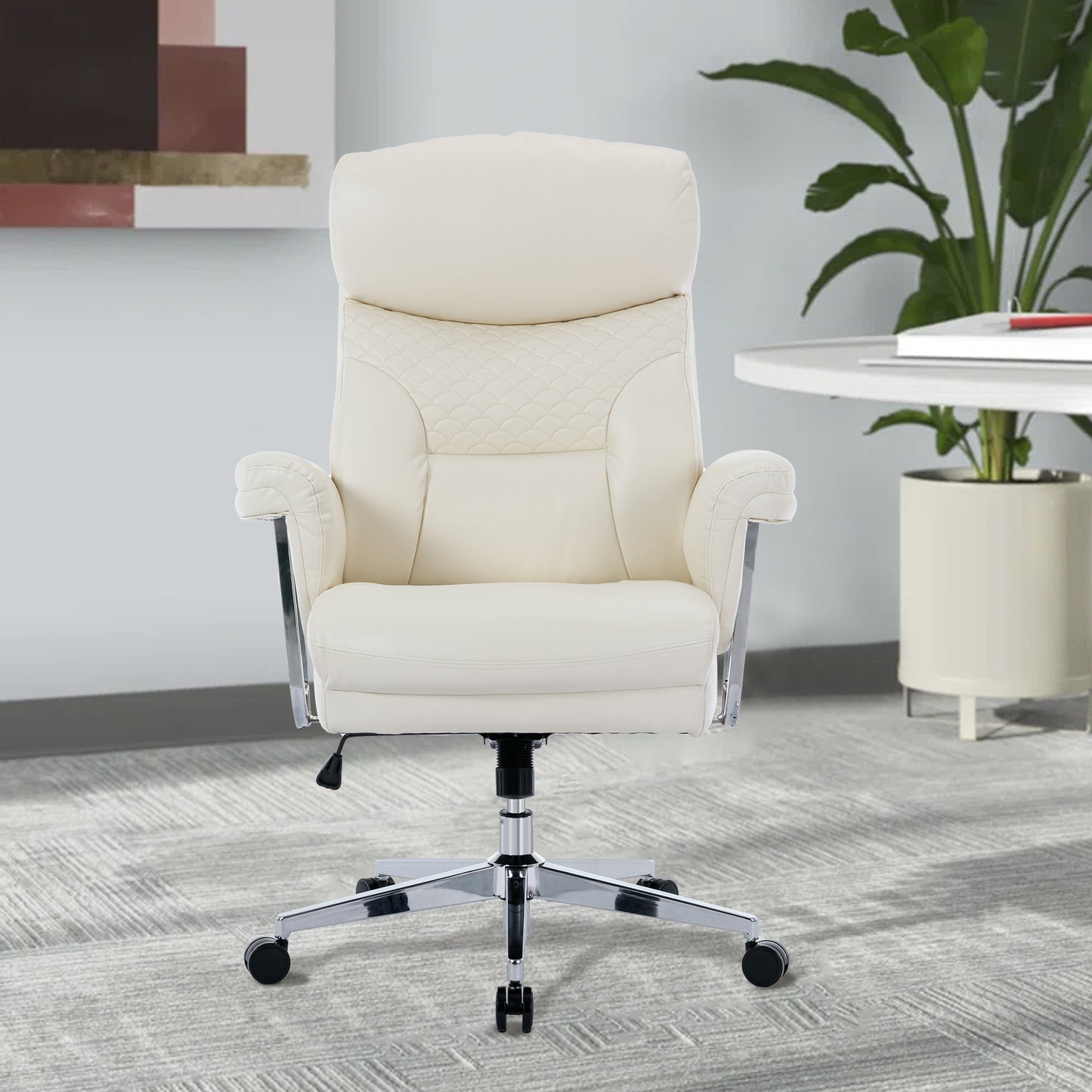 Executive Office Chair 300lbs-Ergonomic Leather