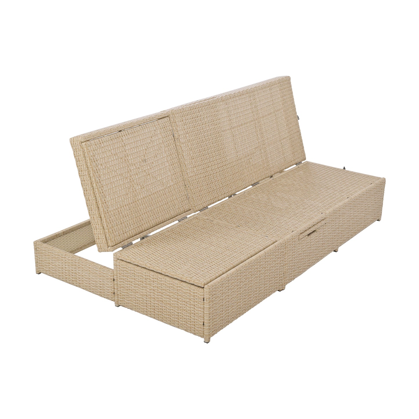 Outdoor Double Patio, Reclining Chairs, Adjustable Backrest Seat