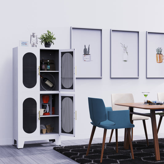 Metal Storage Cabinet, with Doors and Shelves