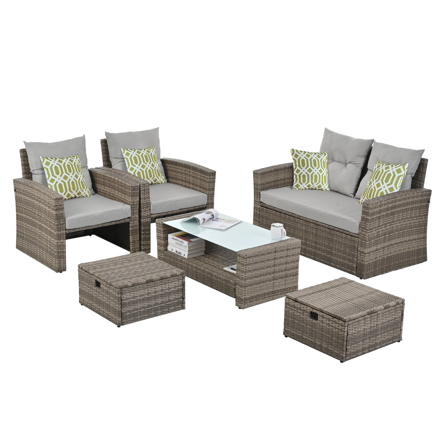 Patio Furniture, Outdoor Furniture, Seasonal 6 Set, Coffee Table
