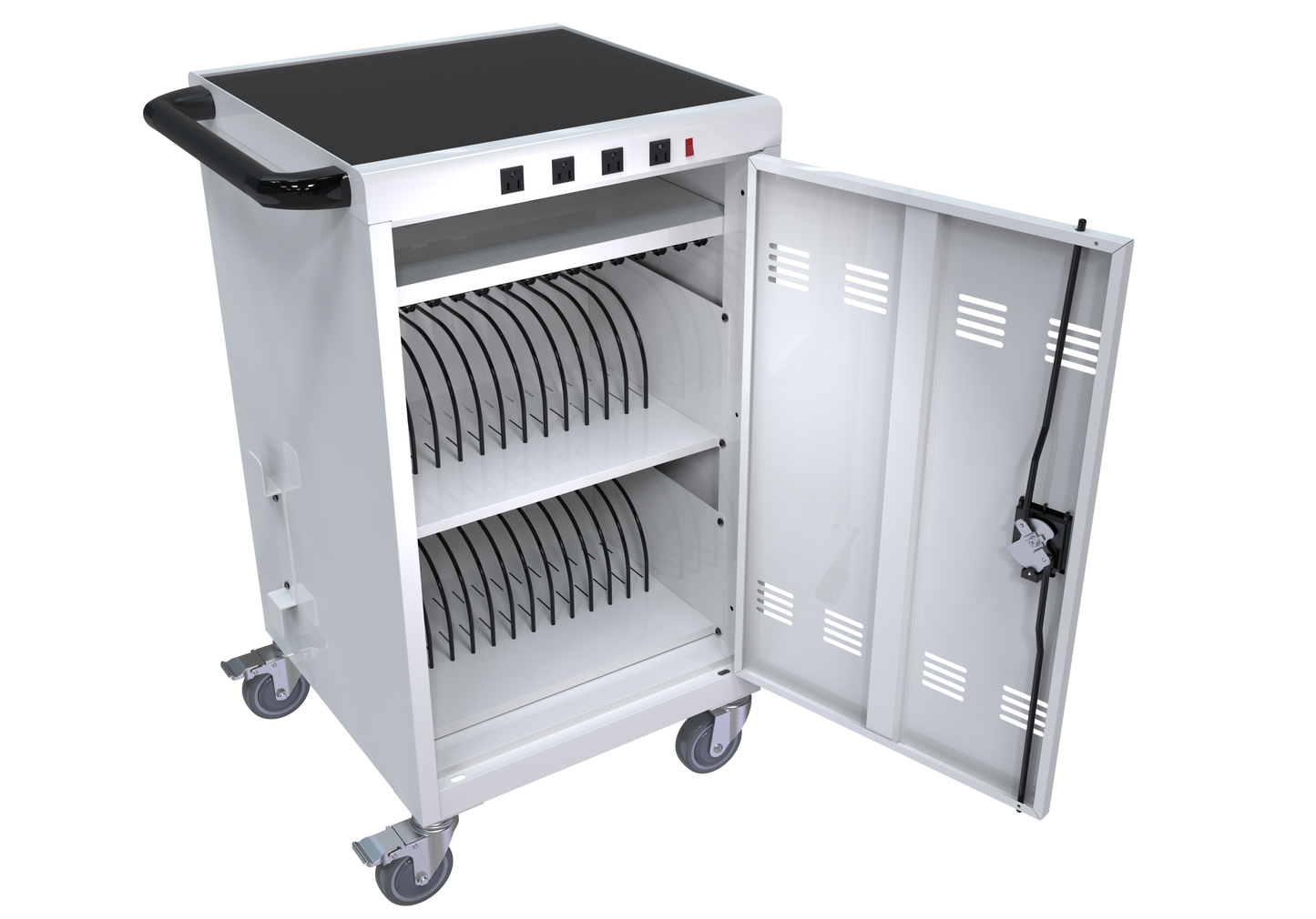 Mobile Charging Cart and Cabinet for Tablets, Laptops 31+4-Device