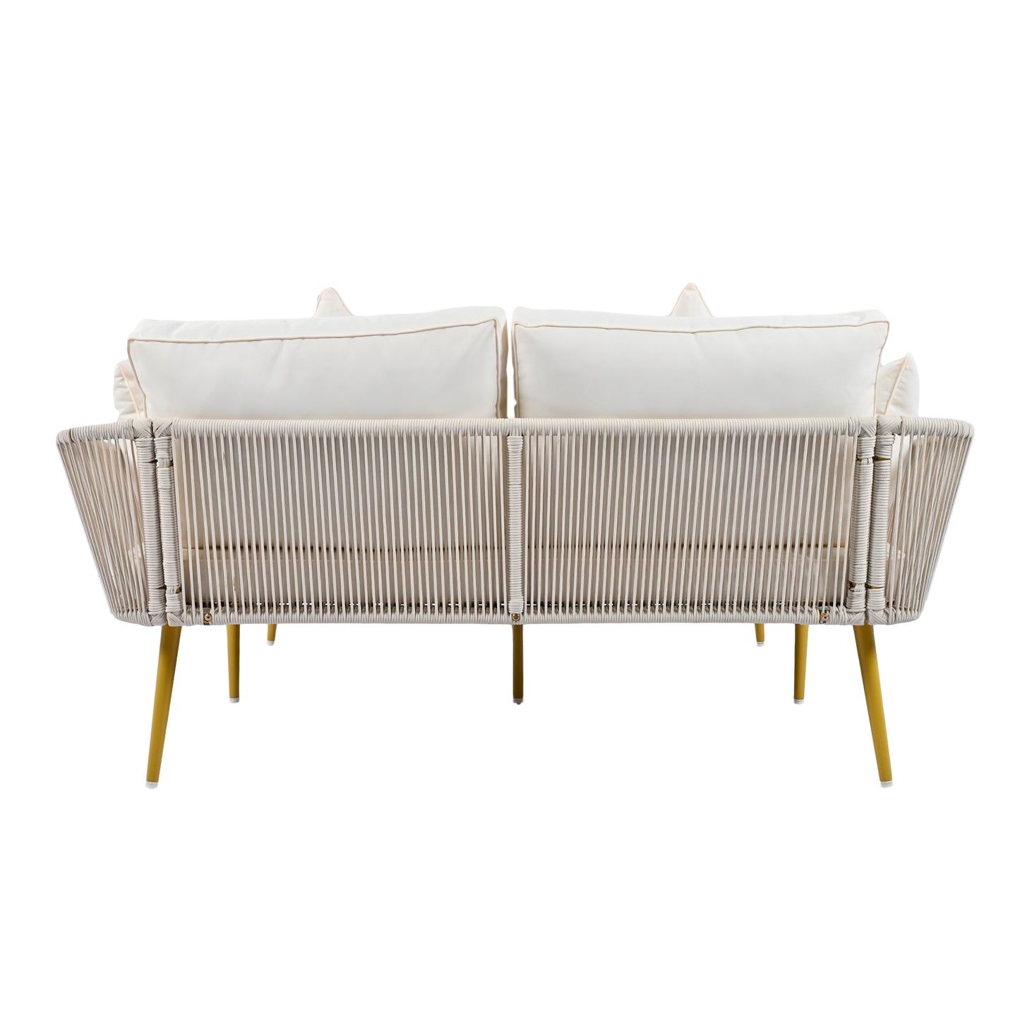 Outdoor Patio Daybed, Backrest with Washable Cushions