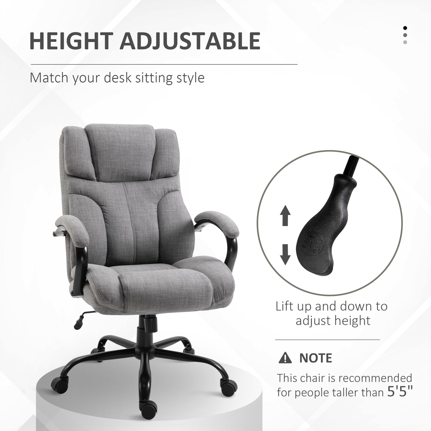 Office Chair Ergonomic Executive Computer Adjustable Height