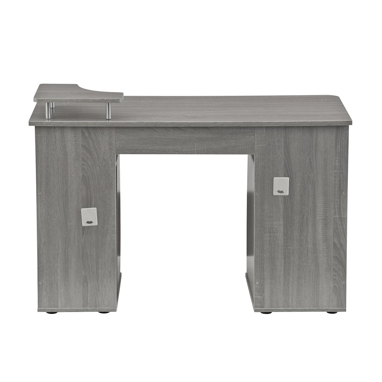 Computer Workstation Desk With Storage, Grey