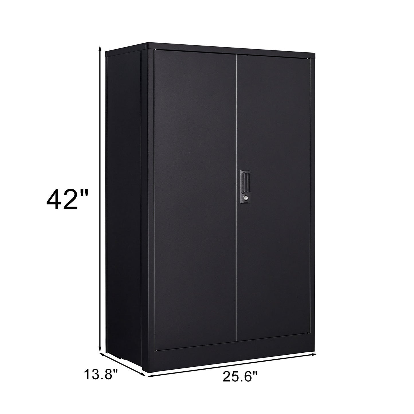 Metal Storage Cabinet with Locking Doors and Adjustable Shelf