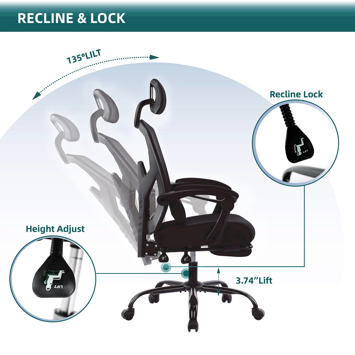 Ergonomic Office Chair Lumbar Support Pillow Computer Desk Chair