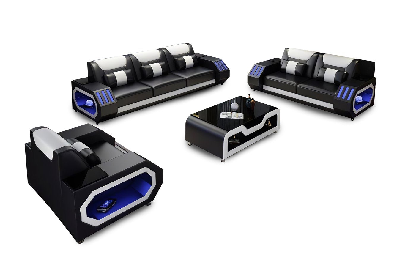 Modern Leather Sofa Set