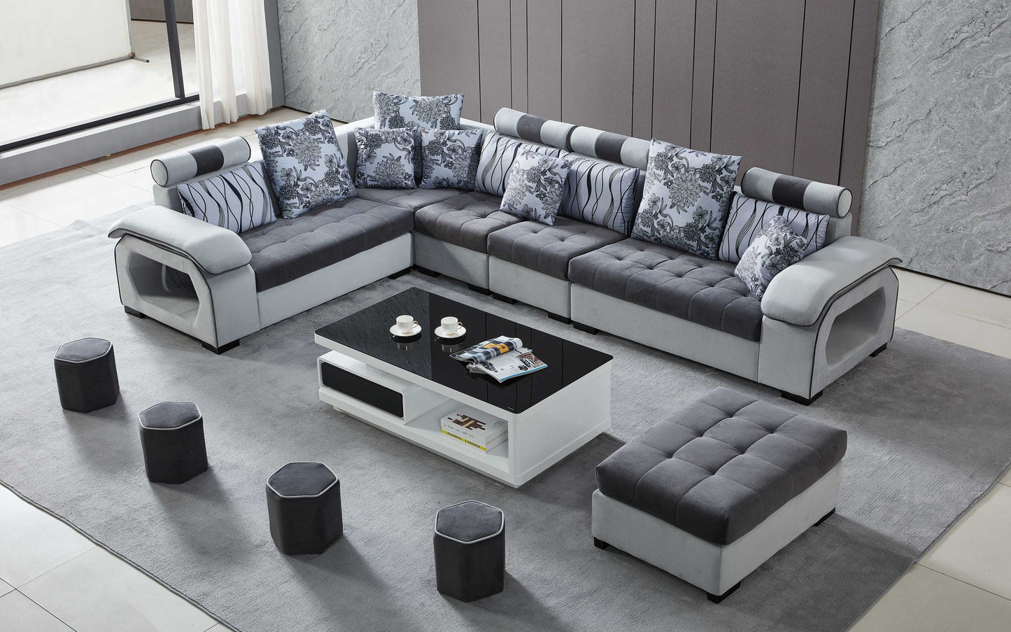 Selena Modular Tufted Sectional Style