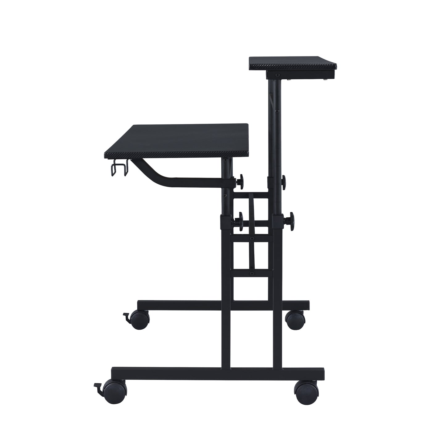 Techni Mobili Rolling Desk with Height Adjustable, Moveable Shelf