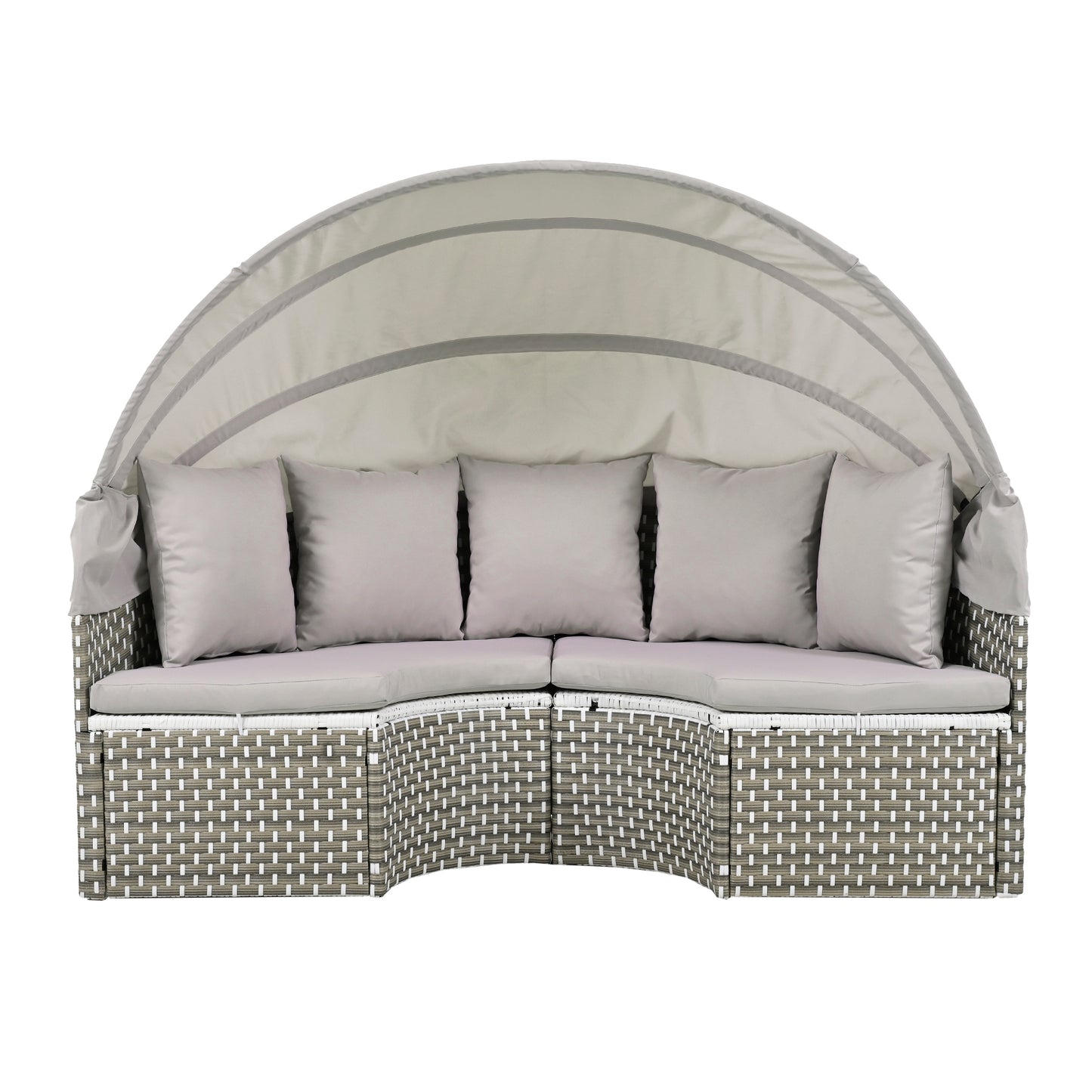 Patio Furniture Round Outdoor Sectional Sofa Set