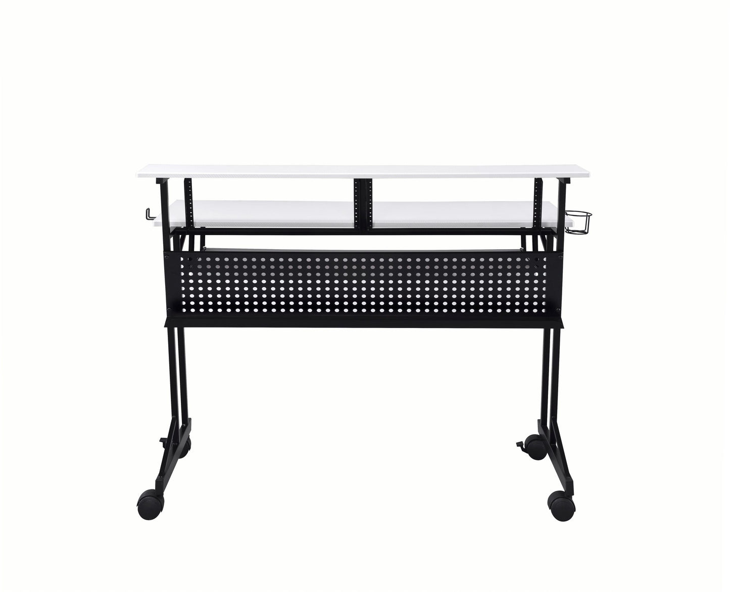 ACME Suitor Computer Desk, White & Black