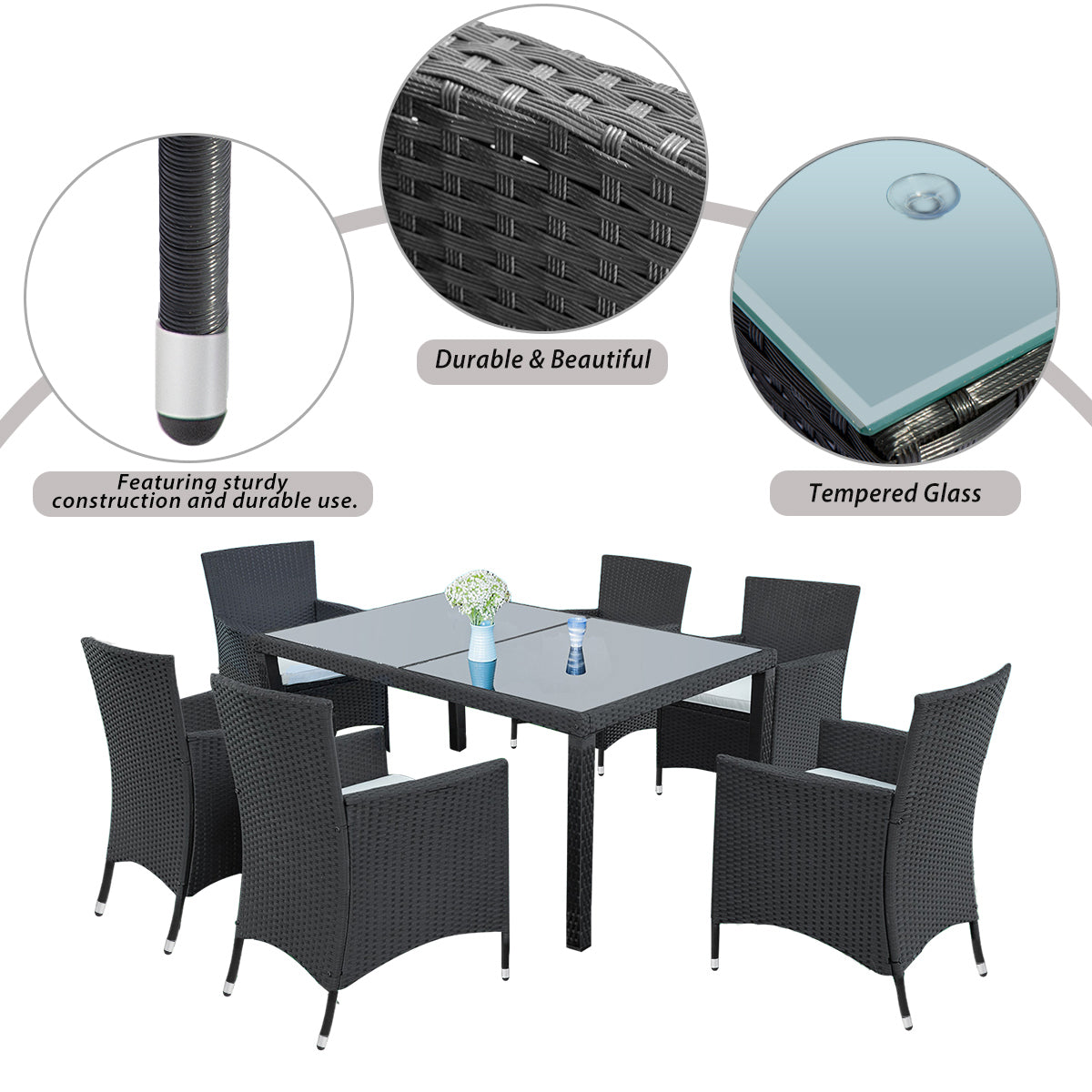 7-piece Patio Outdoor Dining set