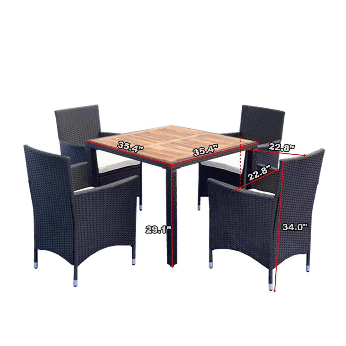 5 piece Outdoor Patio Dining Set Patio