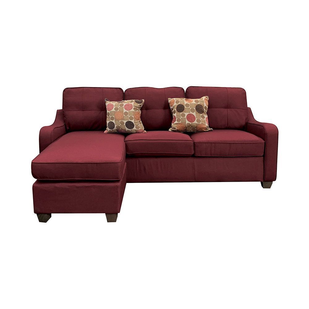 Cleavon II Sectional Sofa with 2 Red Pillows