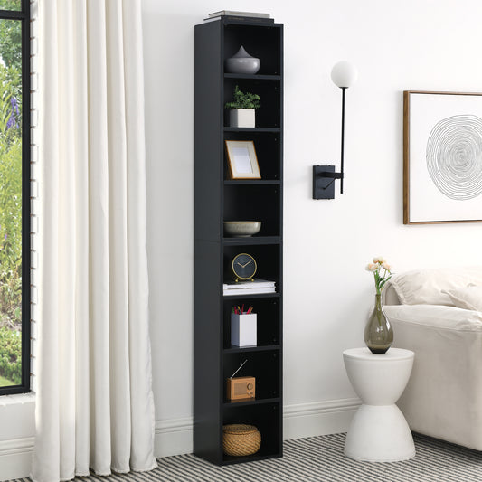 Slim Storage Cabinet with Adjustable Shelves for Home Office