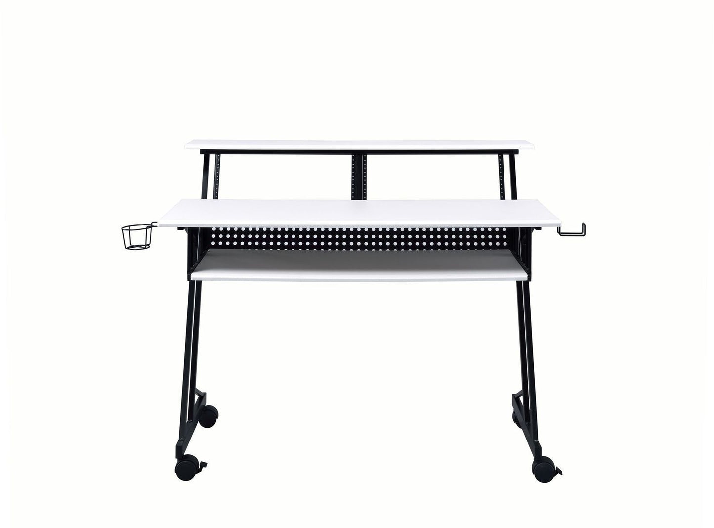 ACME Suitor Computer Desk, White & Black