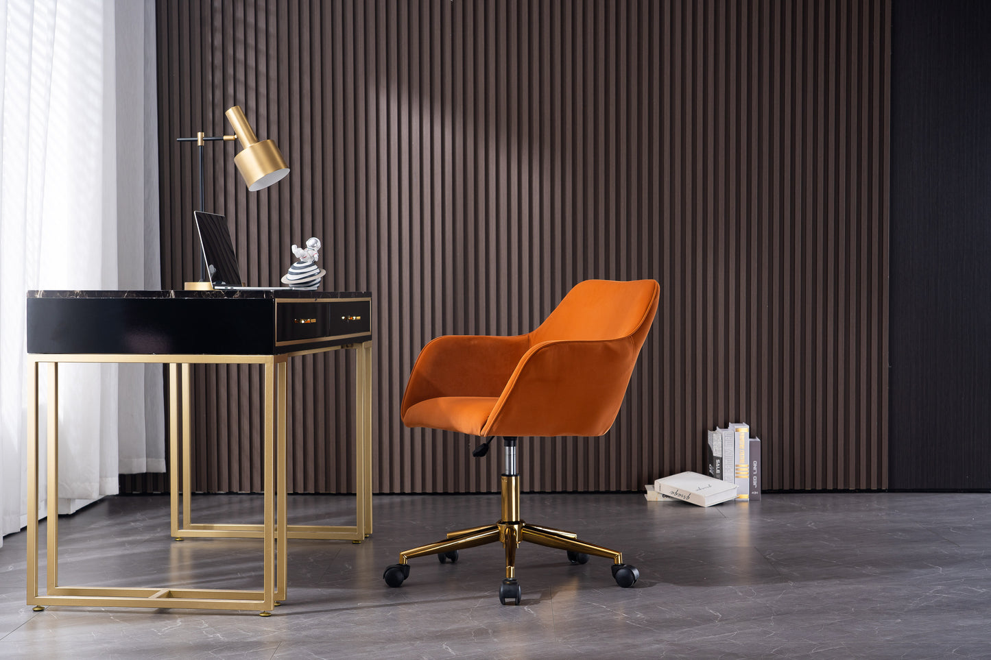 Home Office Chair Gold Metal Legs