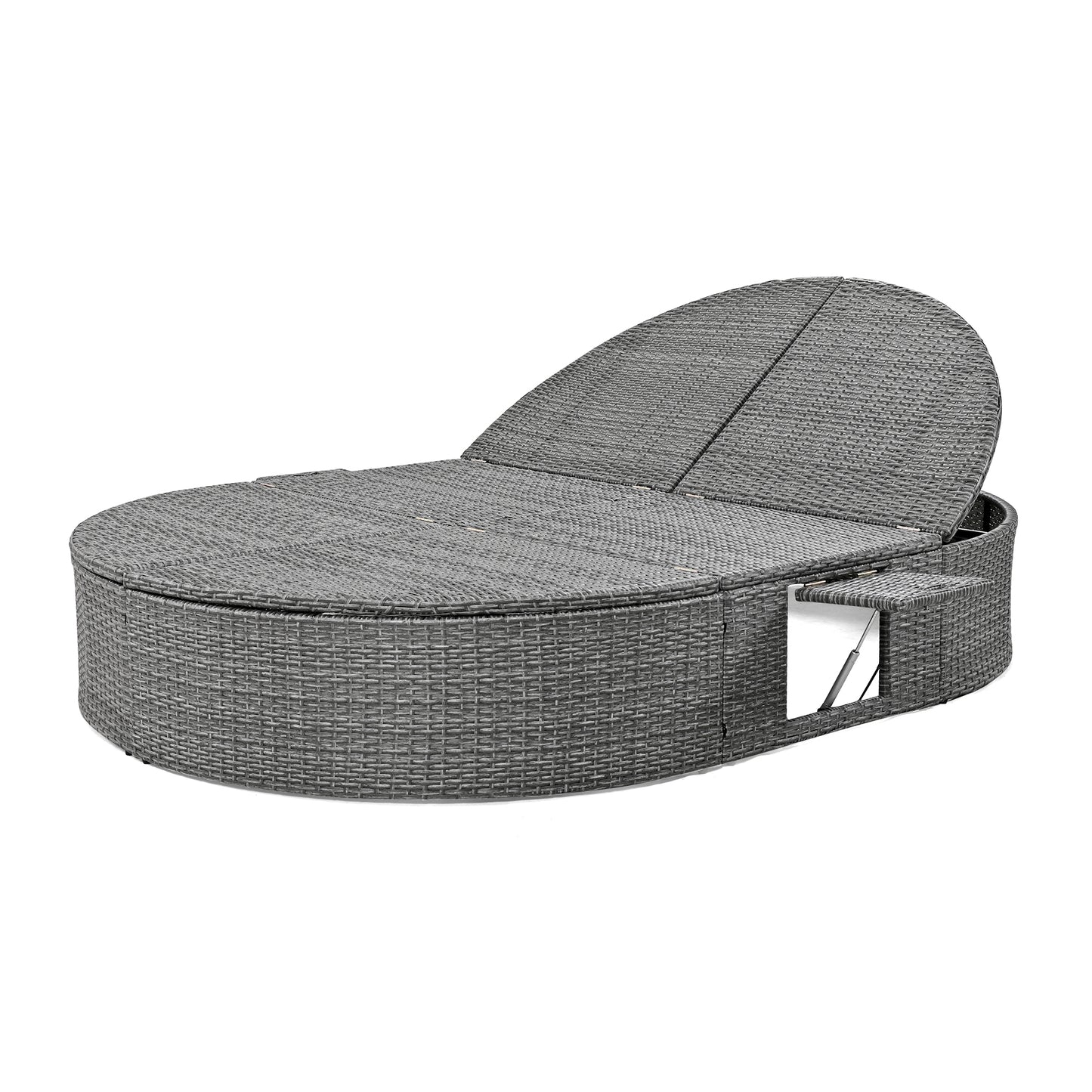 Outdoor Sun Bed Patio 2-Person Daybed, Cushions, Pillows