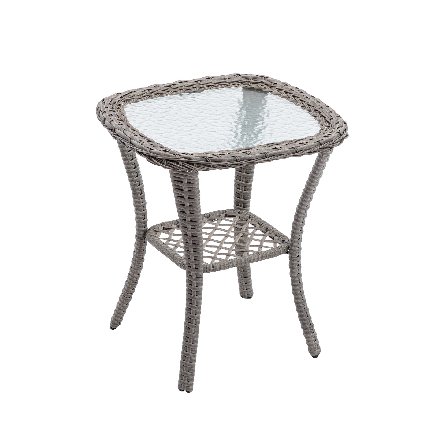 3 Pieces Outdoor Patio Chairs, 360 Degree Rocking