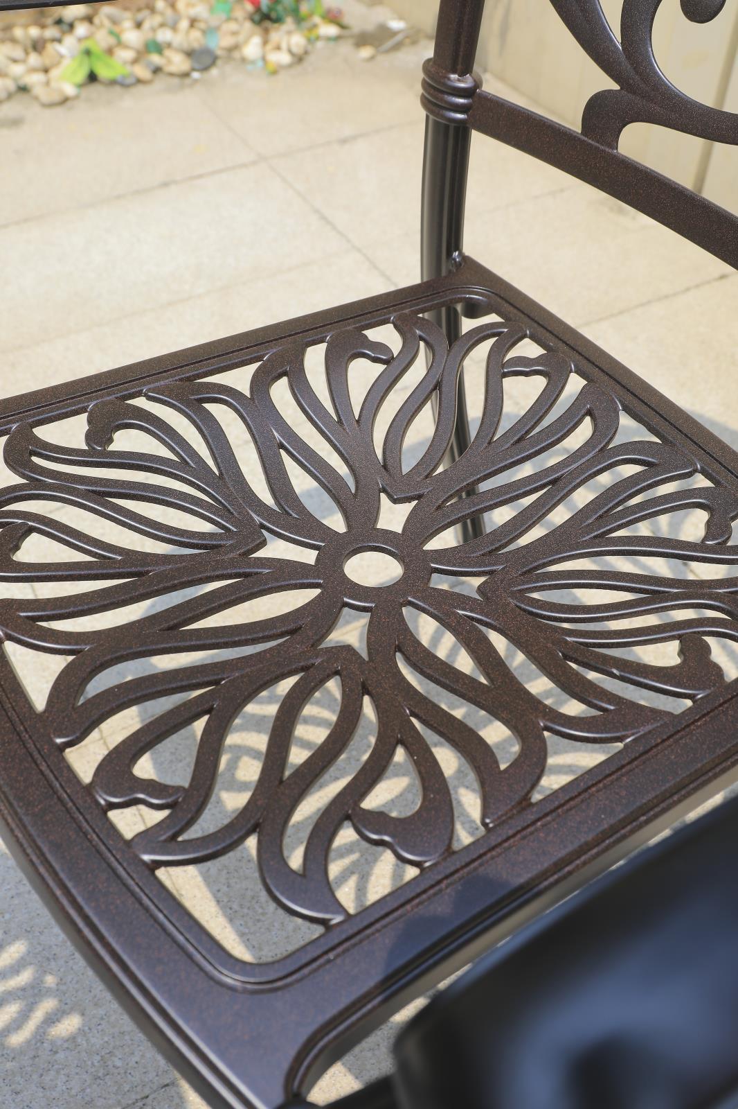 5PCS Outdoor Patio Furniture Dining Table Set All-Weather Cast Aluminum
