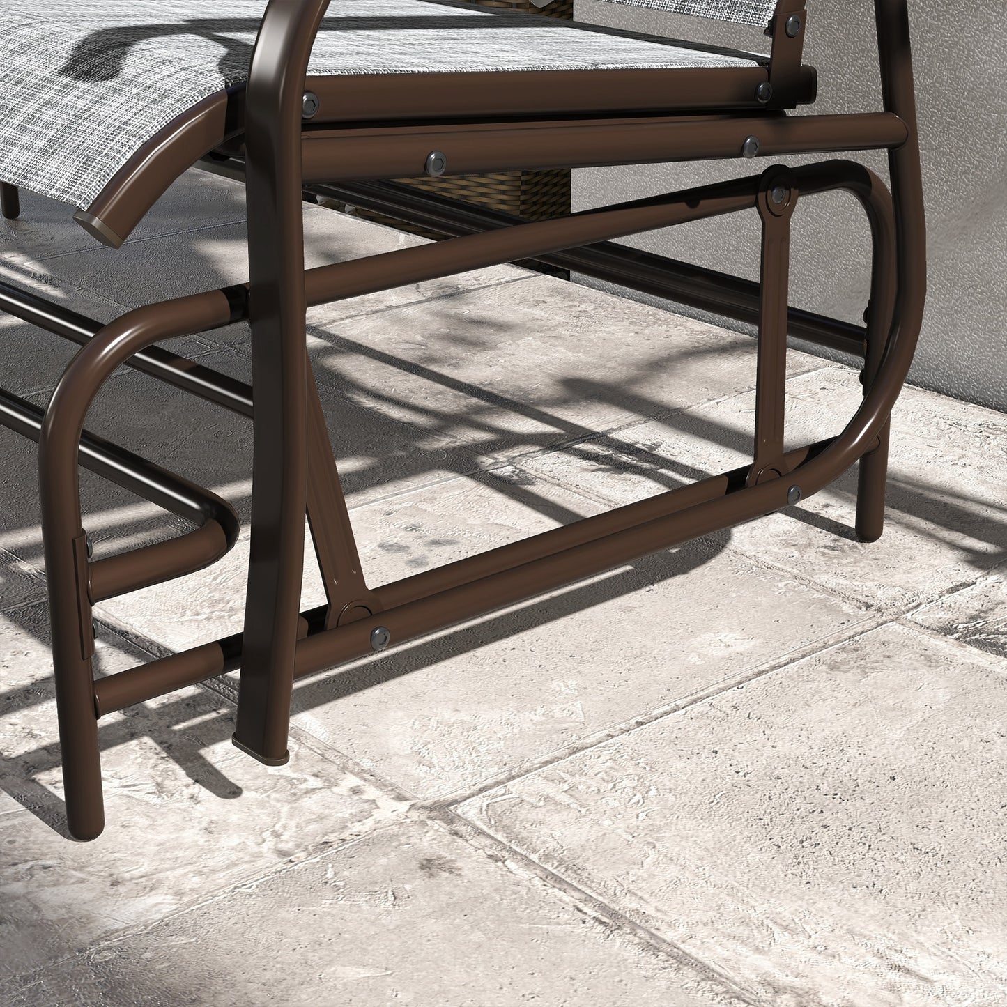 2 Person Outdoor Glider Bench, Patio Swing Glider Chair Loveseat