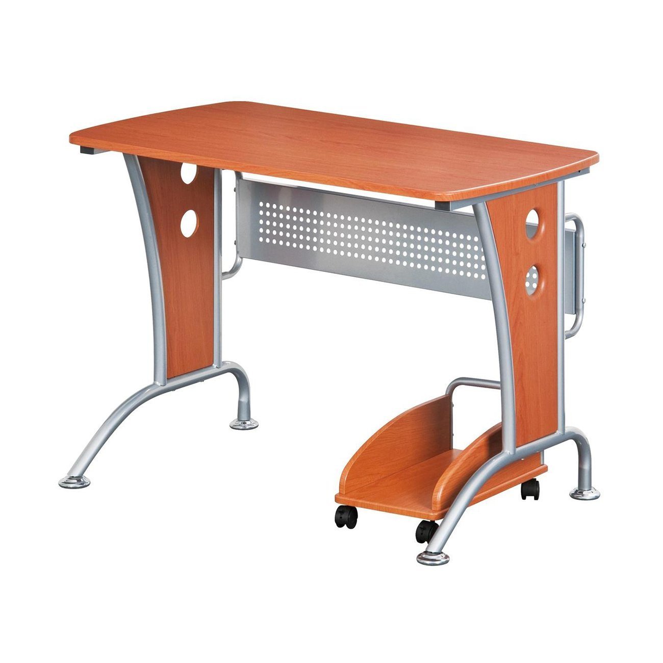 Techni Mobili Modern Computer Desk With Mobile CPU Caddy