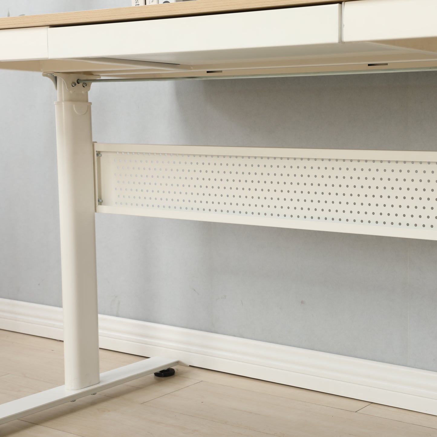 Adjustable Height Stand up Desk with Metal Drawer