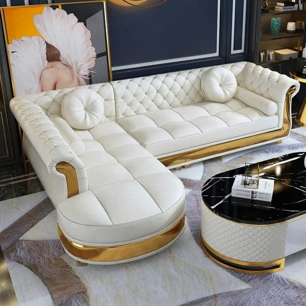 L-Shaped Sectional Sofa: 5-Seater Loveseat