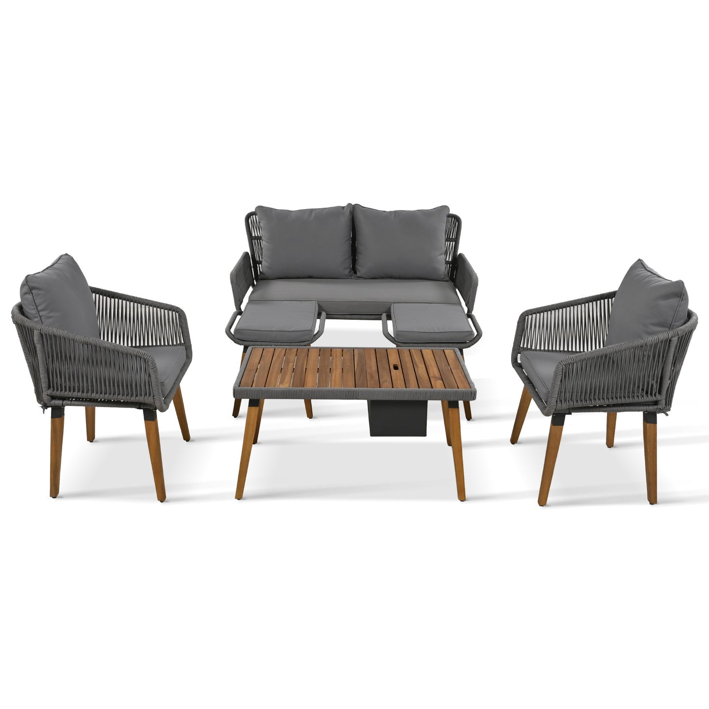 6-Piece Patio Outdoor Furniture, Bar Table