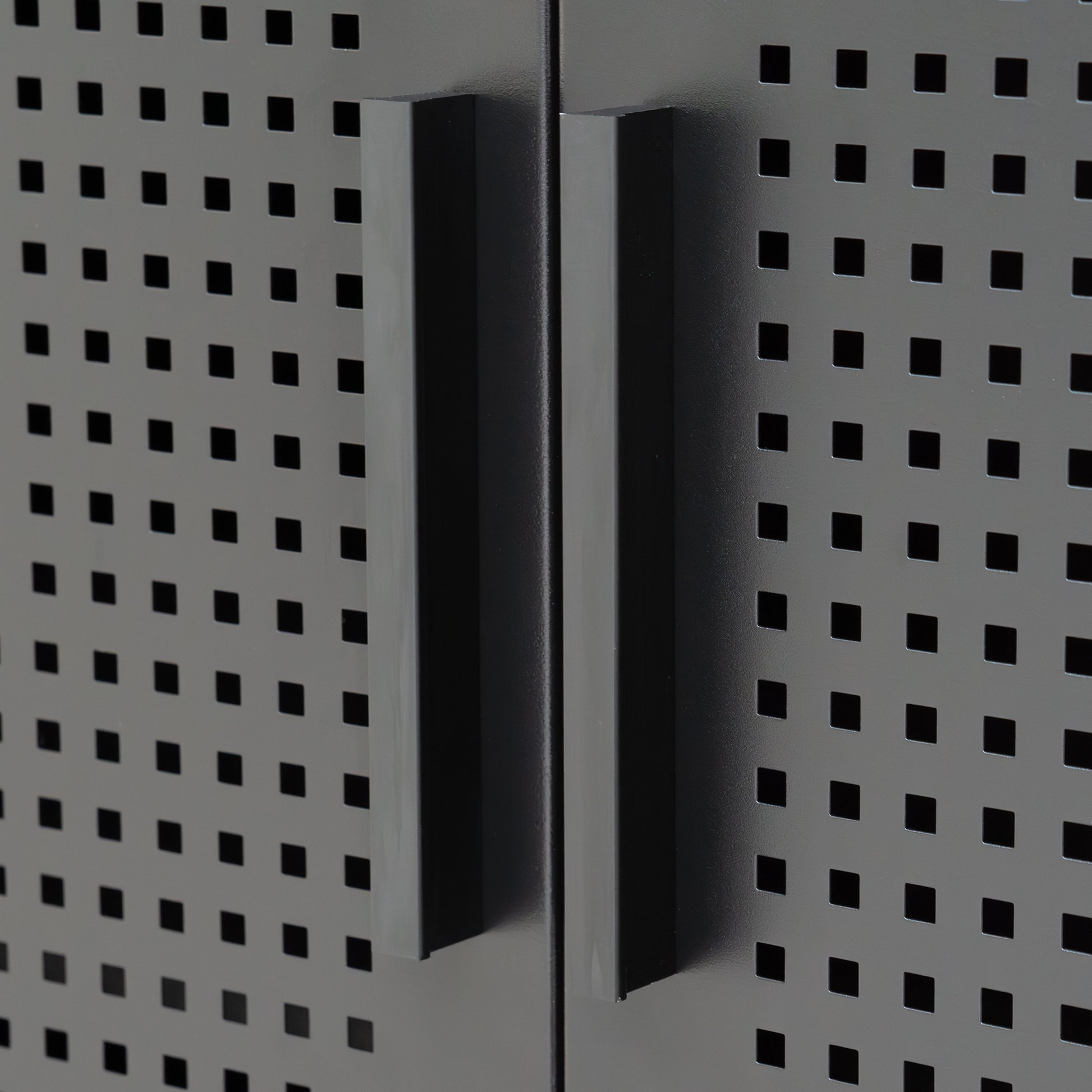 Metal Storage Cabinet with 2 Doors and 2 Adjustable Shelves