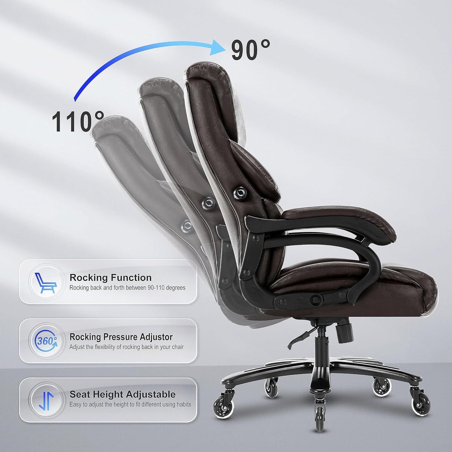 Adjustable Lumbar Support Heavy Duty Office Chair