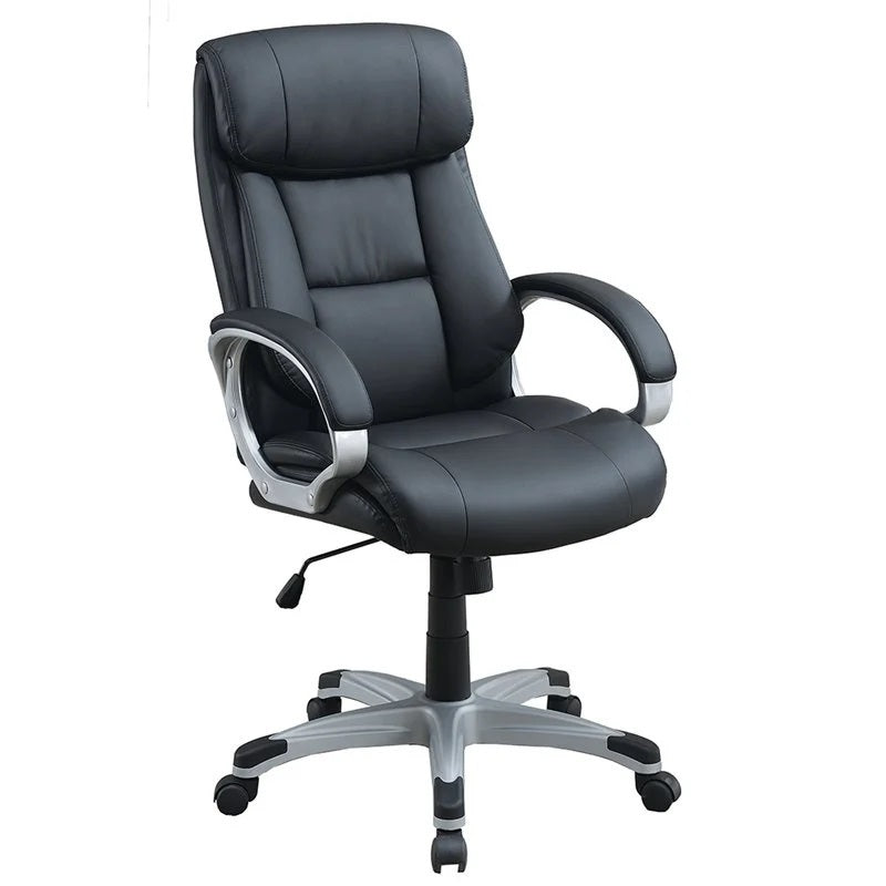 Office Chair Black Color Cushioned Headrest Adjustable