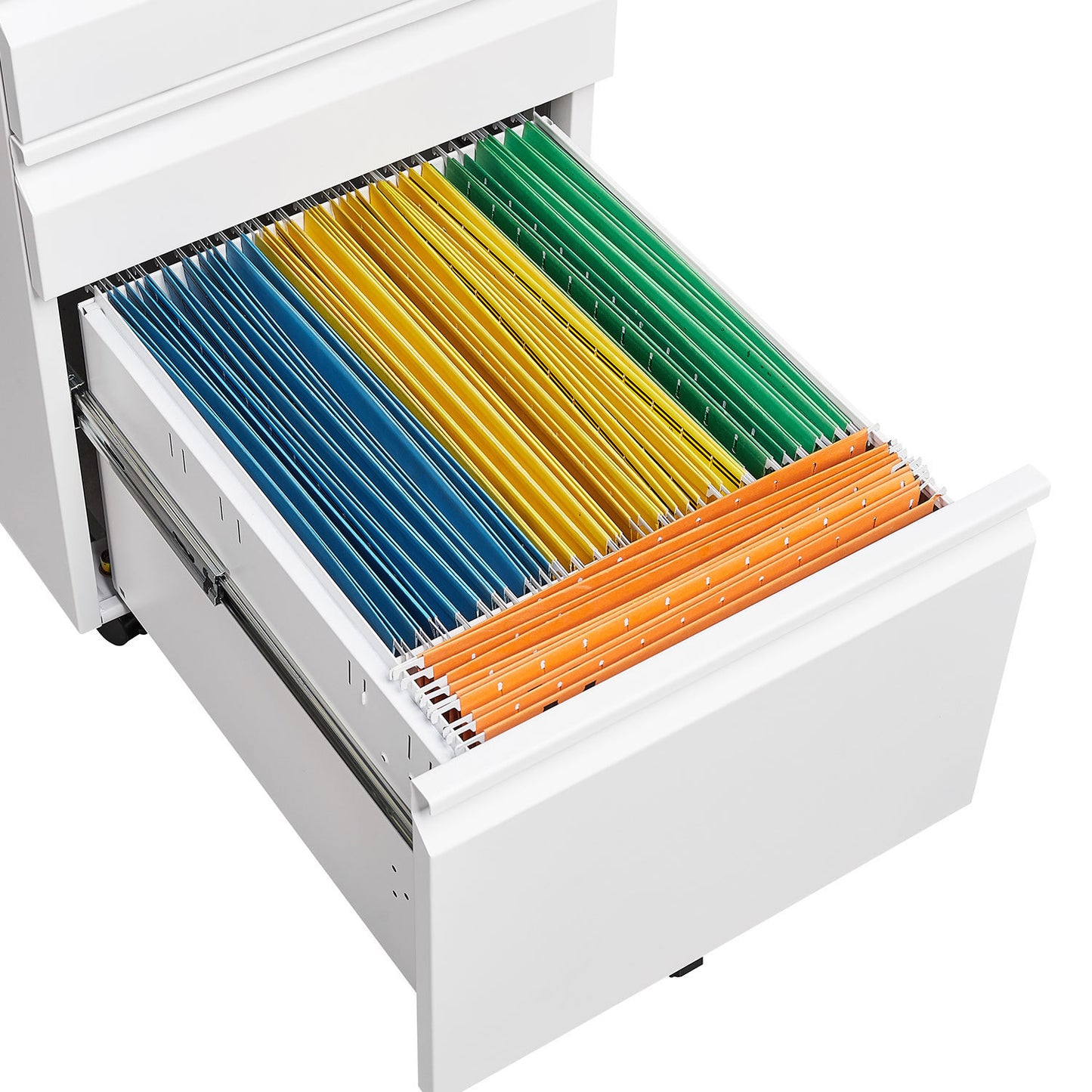 3-Drawer Mobile File Cabinet with Lock, Office Storage
