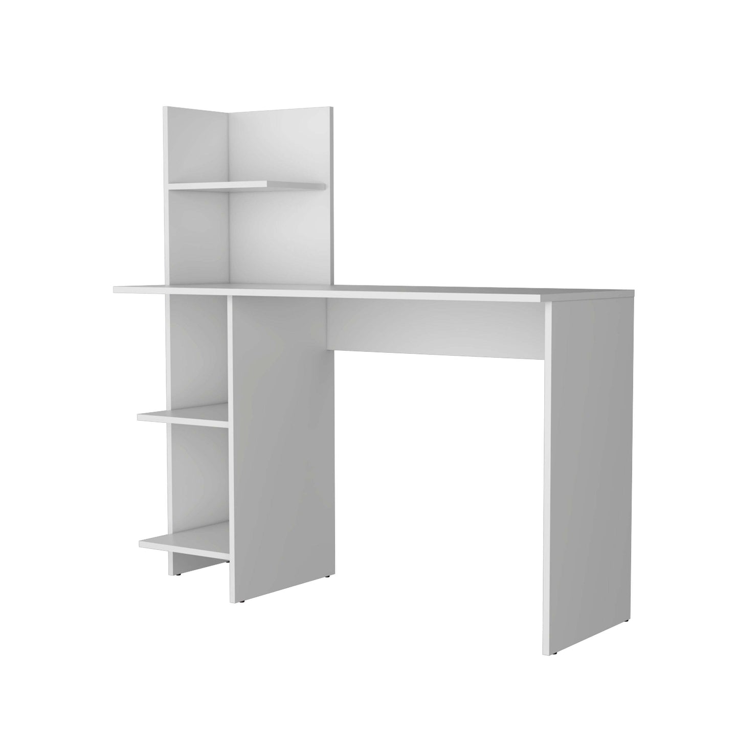 Troy White Four Shelves Writing Desk