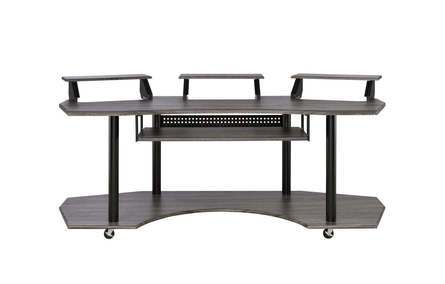 ACME Eleazar Computer Desk, Black Oak