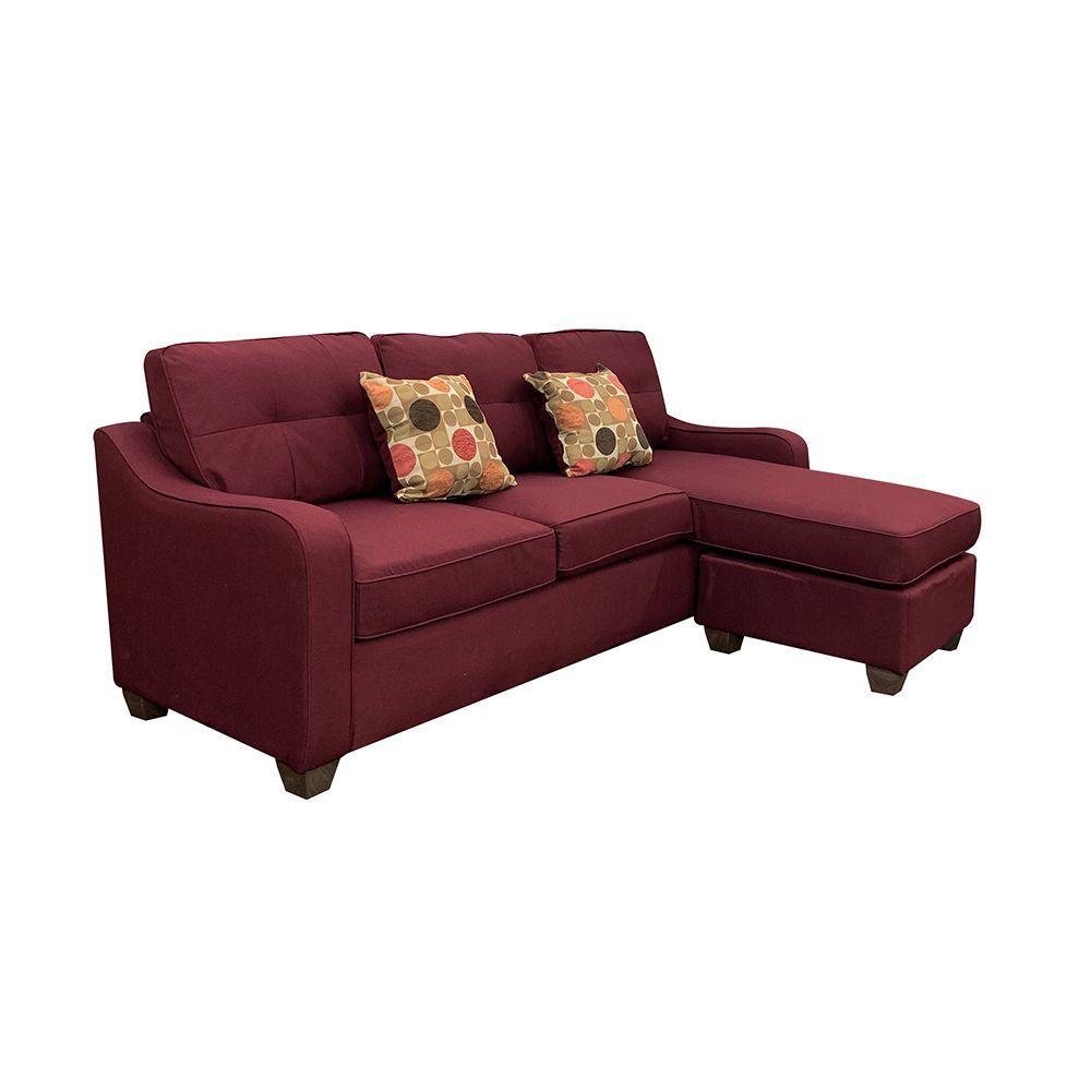 Cleavon II Sectional Sofa with 2 Red Pillows