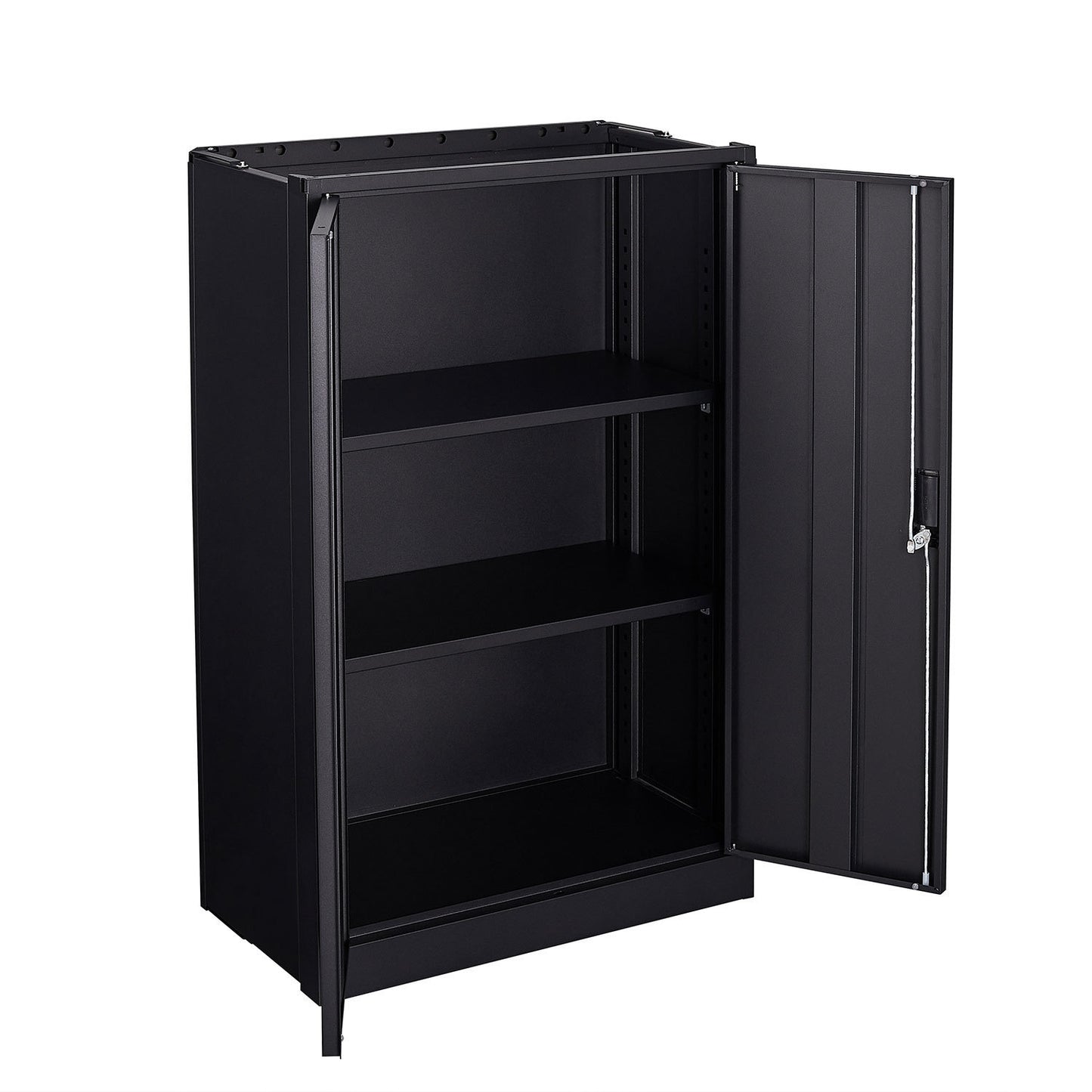 Metal Storage Cabinet with Locking Doors and Adjustable Shelf