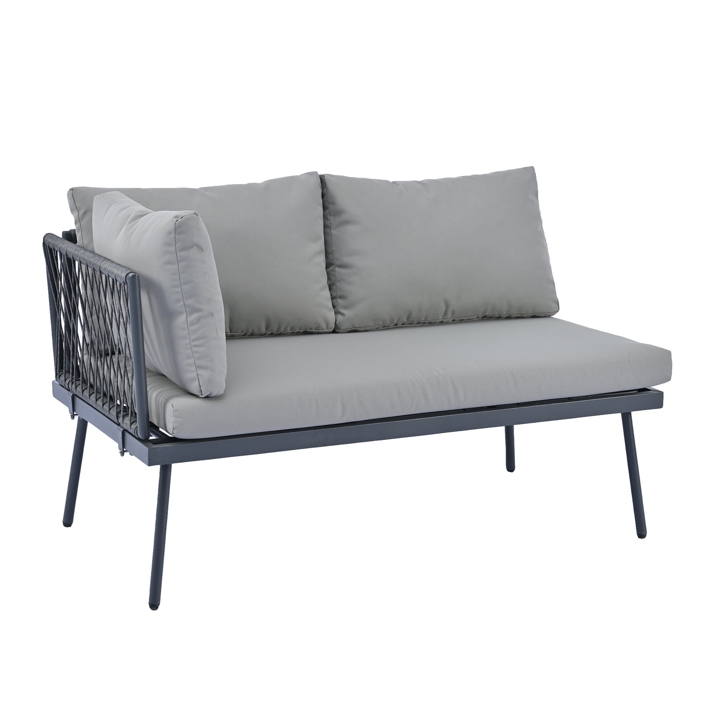 Modern Outdoor 3-Piece Sofa Set All Weather Patio
