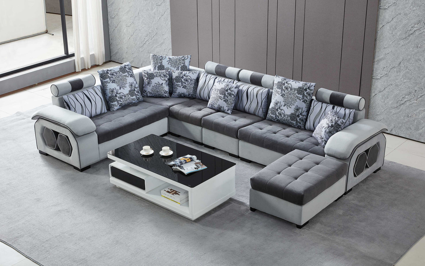 Selena Modular Tufted Sectional Style