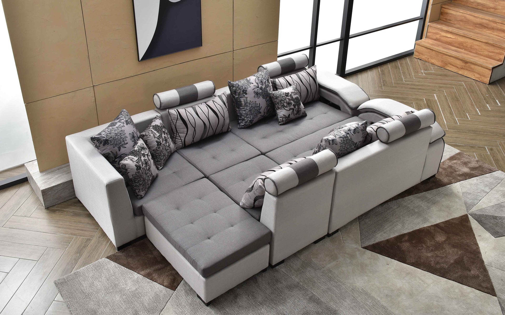Selena Modular Tufted Sectional Style