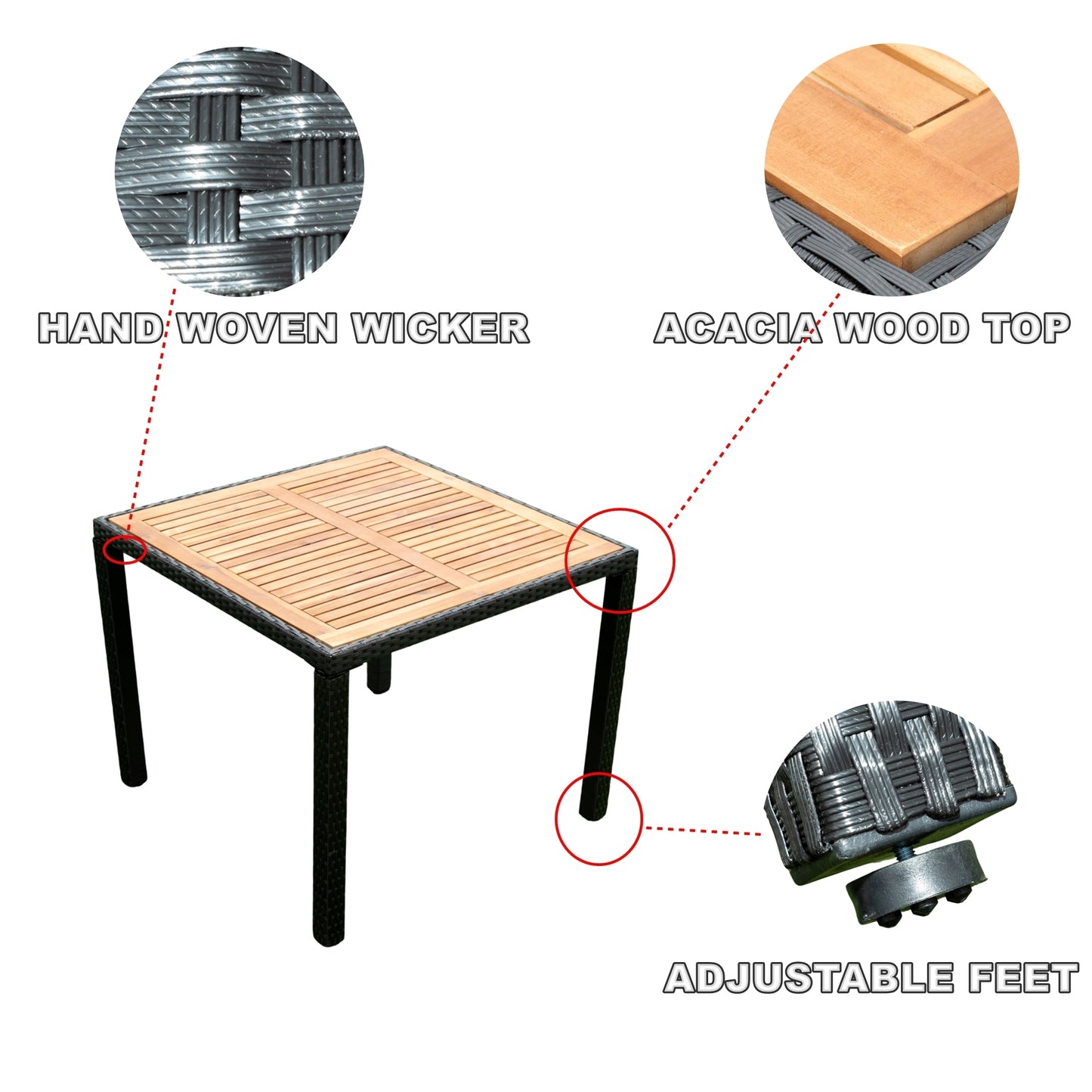 5 piece Outdoor Patio Dining Set Patio