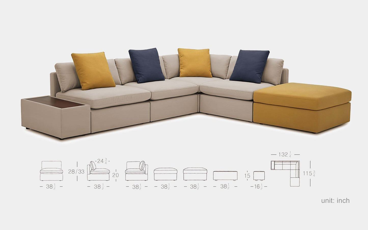 Modern Modular Sectional Sofa