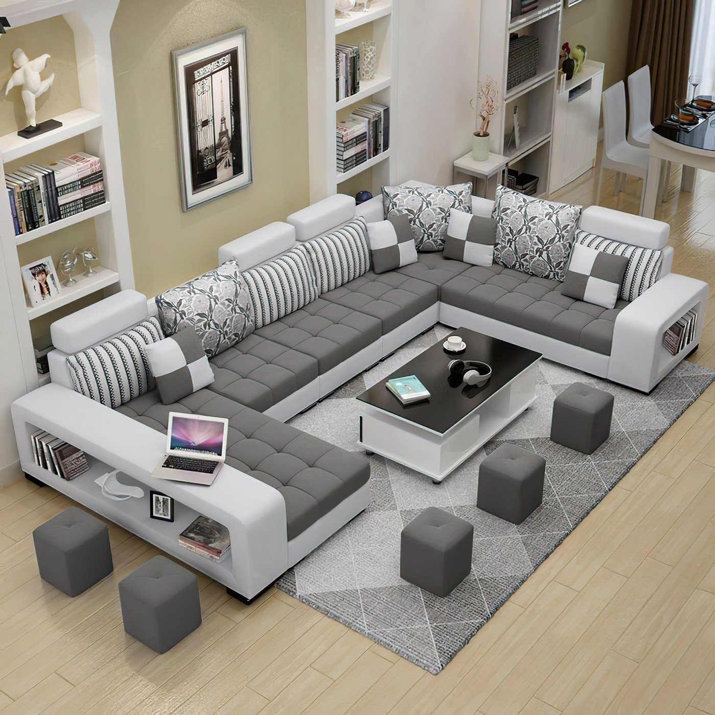 Modular Tufted Sectional With Chaise